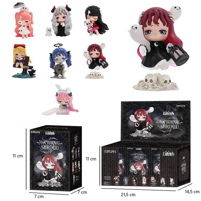LILITH – NOCTURNAL SHROUD cm Personaggini In Blind Box (8x9cm) In espo da 6pz 7ass…x6…x72